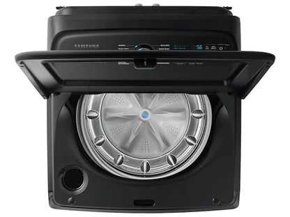 Samsung - 5.2 cu. ft. Large Capacity Smart Top Load Washer with Super Speed Wash in Brushed Black, WA52DG5500AV/US MSRP: $1049.00 FINAL PRICE: $549.99 + TAX