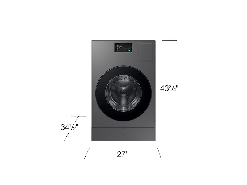 Samsung - Bespoke AI Laundry Combo 5.3 Cu. Ft. All-in-One Washer with Super Speed and Ventless Heat Pump Electric Dryer - Dark Steel, WD53DBA900HZA1 [FB164], MSRP: $3,338.96, FINAL PRICE: $1,599.99 + TAX