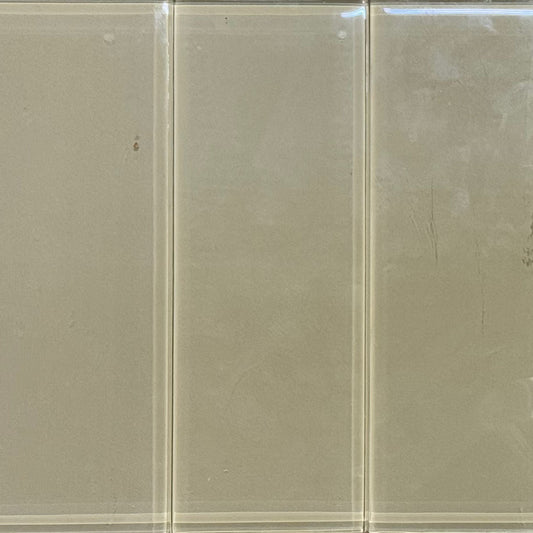 **PER BOX** MLW Stone 3x8 Glass Subway Tile Almond GCS3X8AL, 67 pcs/box, 11 sf/box, MSRP: $1.98, FINAL:, Loc: MT7-D