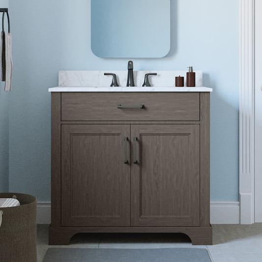 Allen & Roth 36 IN Alton Vanity, LWSG36VBR,  MSRP: $639.00, FINAL: $369.99, CLEARANCE:$369.99 + TAX