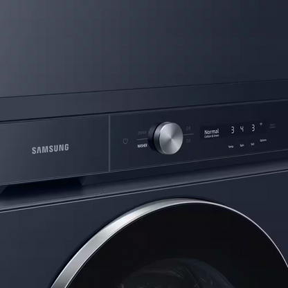 Samsung Bespoke 5.3-cu ft High Efficiency Stackable Steam Cycle Smart Front-Load Washer (Brushed Navy) ENERGY STAR, WF53BB8900AD/US