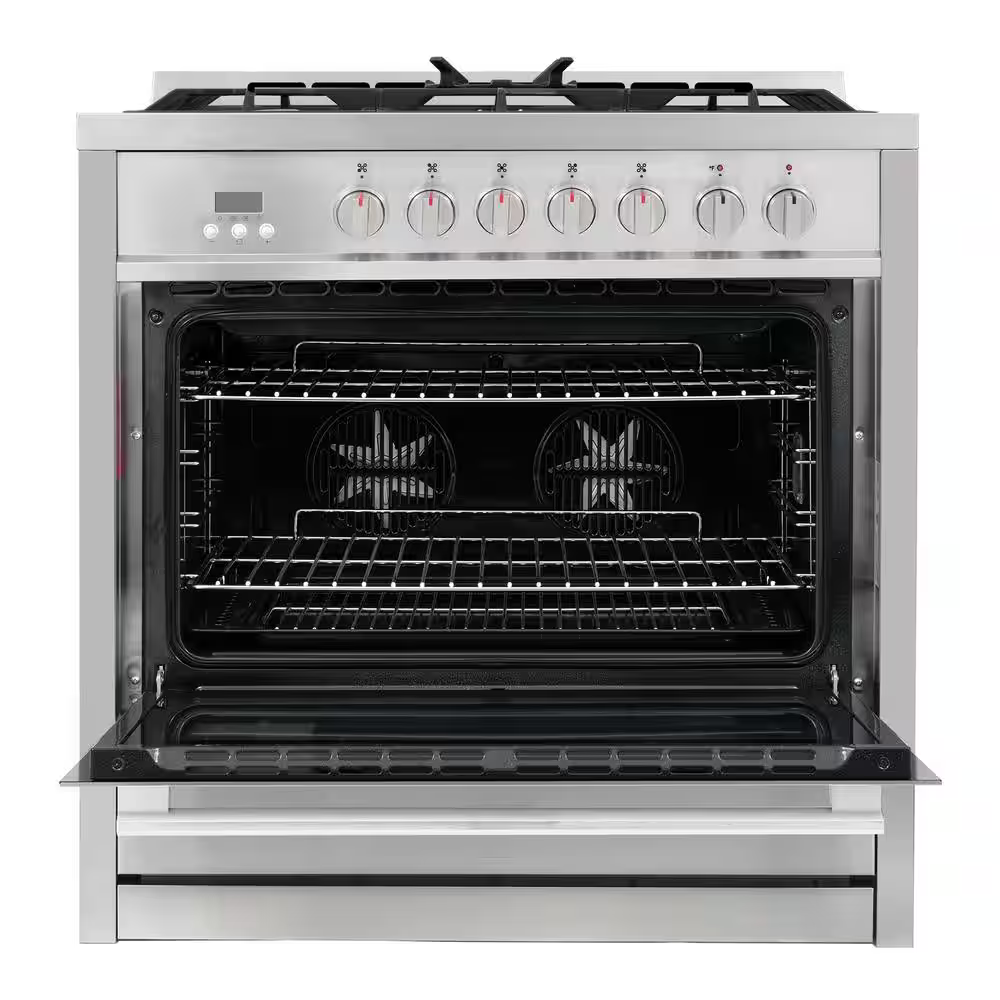 COSMO Gas Range 36in Dual Fuel, F965NF *HD2403, MSRP: $2678.99, Final Price: $1499.99 + Tax