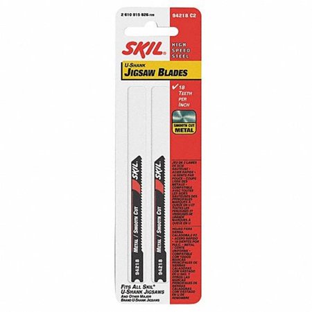 SKIL 2pc High Carbon Steel U-Shank Jigsaw Blade 94218C2 MSRP: $3.48