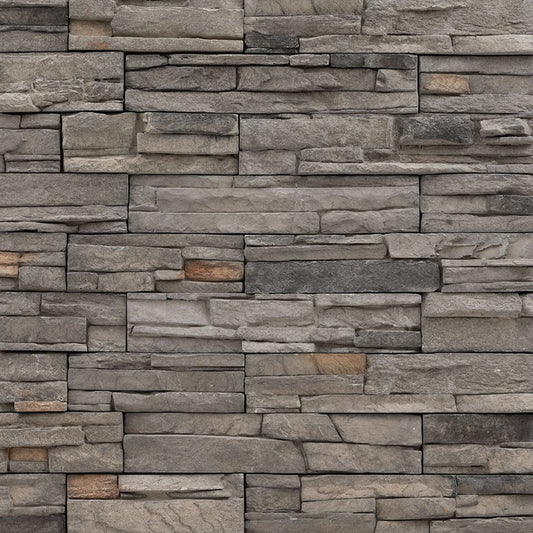 ** PER BOX ** Denali Gray (Terrado) Stacked Stones (Flats)  9x19.5, 38.1 mm, 45.20 lbs, 10pcs, 6sf, FINAL PRICE: $4.99/sf, $29.99/box + Tax, Loc: MT15-E