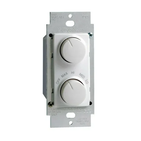 Leviton IllumaTech 1.5A 300W Rotary Combo Fan Speed Dimmer Control, RTD01-10W, MSRP/Retail:$24.99 Special