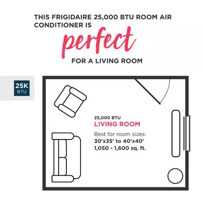 Frigidaire 25,000 BTU 230V Window Air Conditioner Cools 1600 Sq. Ft. with Slide Out Chassis in White