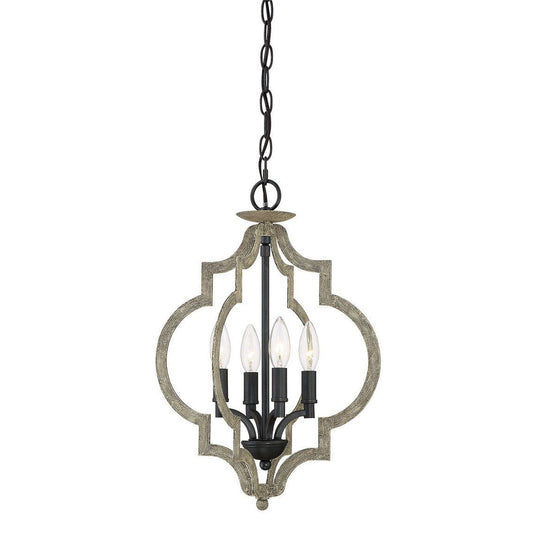 Meridian Lighting Hilliard Foyer Light Quatrefoil Pendant, M70053WRB, RETAIL: $316.00, WHOLESALE: $158.00, Loc: C-2, Final: $67.00, Clearance!