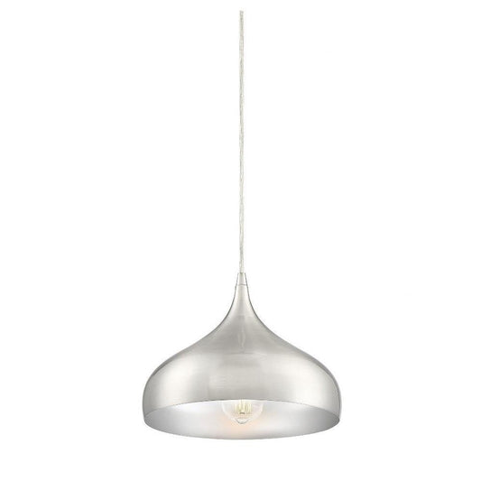 Meridian 1 Light Mini-Pendant In Modern Style, M70075BN, RETAIL: $134.00, WHOLESALE: $67.00, Loc: C-1, Final: $28.00, Clearance!