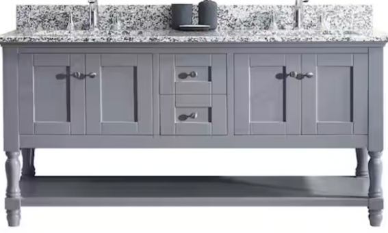 Virtu Vanity 60" Cashmere Grey: MD-3160-AWGRO-CG