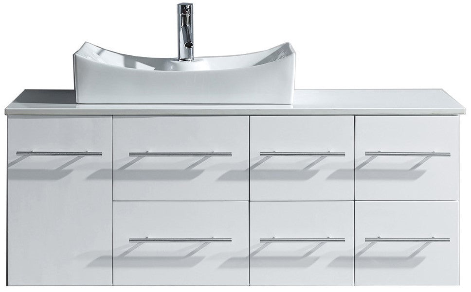 Ceanna 55 Single Bathroom Vanity Set in White MS-430-S-WH