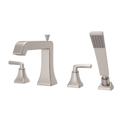 Pfister Park Avenue Roman Tub Faucet w/ Handshower in Brushed Nickel, LG6-4FEK, Loc: B1, MSRP: $835.00