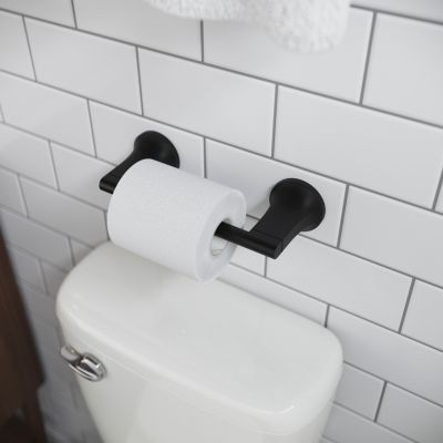 Pfister Pfiirst Modern Toilet Paper Holder in Matte Black, BPH-PFM0B, Loc: A-10, MSRP:$ 54.00