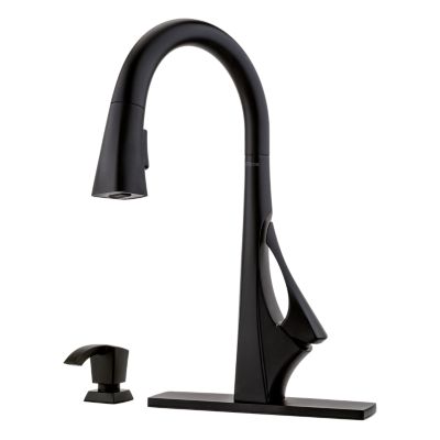 Pfister Venturi Kitchen Faucet Matte Black, F-529-7VNB / F-5297-VNB, Retail:$467.00 Loc: B3 FINAL PRICE