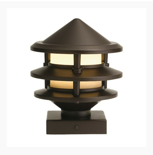 Kichler 4-in x 4-in 200-Lumen 3-Watt Olde Bronze Low Voltage Hardwired LED Outdoor Post Cap Light (3000 K) Item #884506 CLEARANCE PRICE: $4.99 + TAX