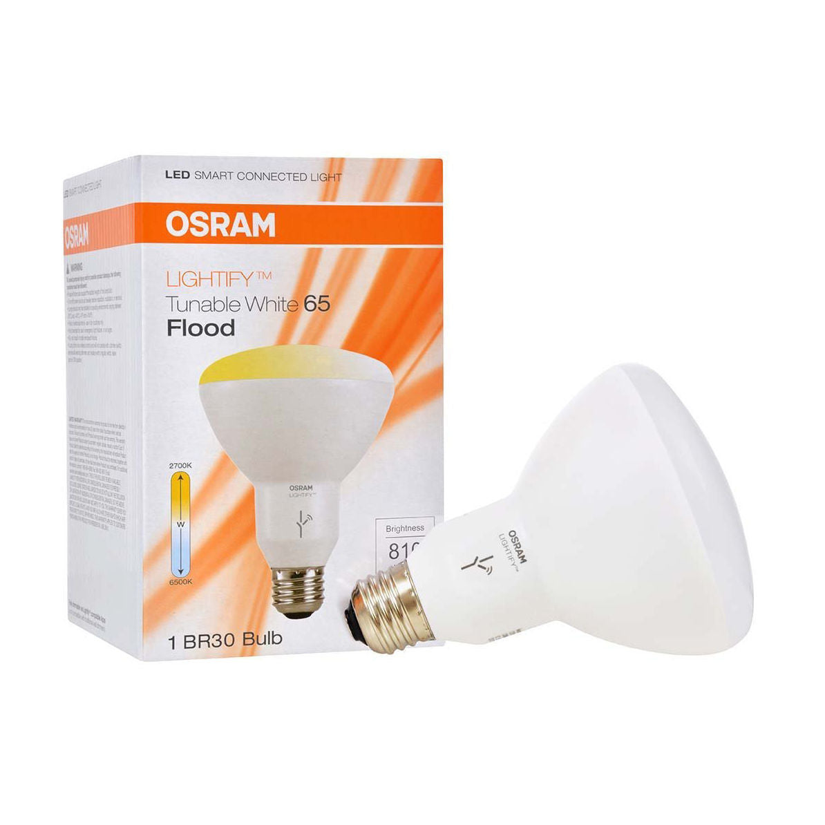 Osram Lightify 65W BR30 Tunable White E19750 LED Smart Flood Light Bulb