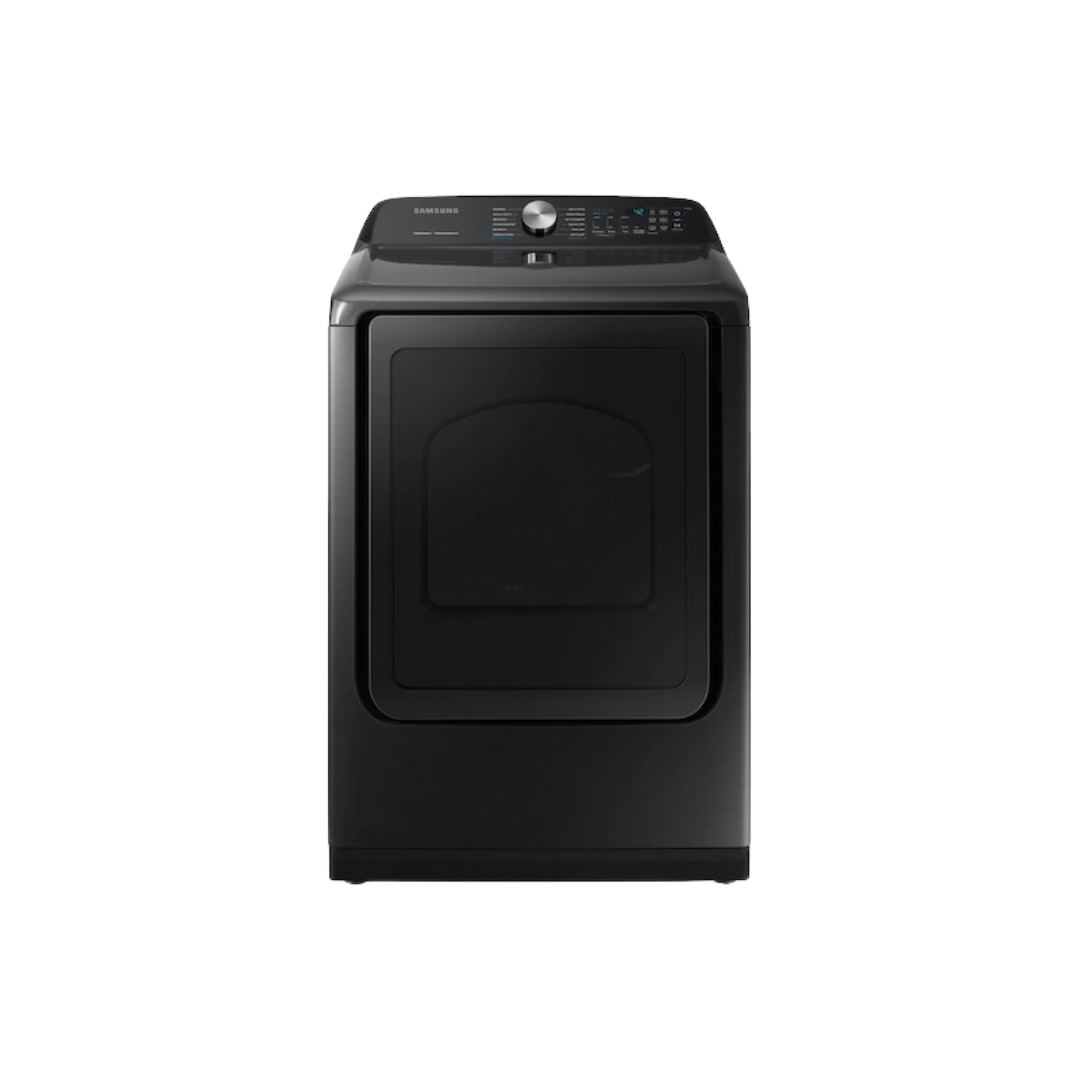 SAMSUNG DVE50R5400V 7.4 cu. ft. Electric Dryer with Steam Sanitize+ in Black Stainless Steel