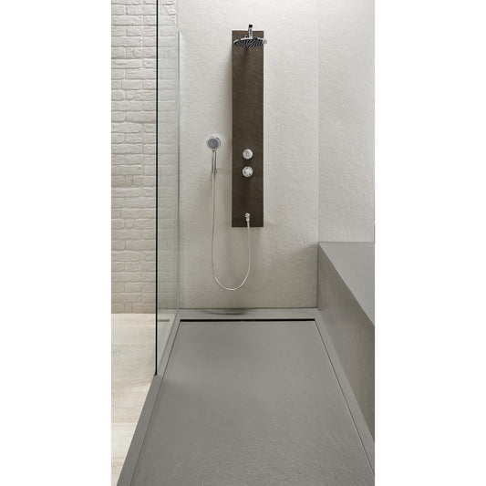 Acquabella Duo Beton 60x30 Shower Tray in Black, 53024689 DUBE6030MB, Retail: $700.00, FINAL PRICE: $299.99 + TAX