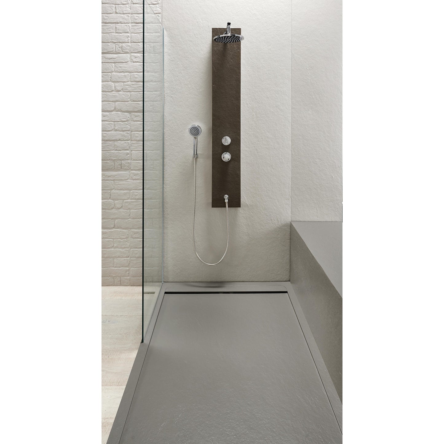 Acquabella St Duo Beton 60x32 Shower Tray in Black, 53024694 DUBE6032MB, Retail: $700.00, Final Price: $299.99 + Tax