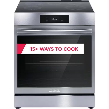 Frigidaire - Gallery 30-in 5 Elements Self and Steam Cleaning Air Fry Convection Oven Slide-in Induction Range (Smudge-proof Stainless Steel) GCFi3060BF MSRP: $2,299.00 FINAL PRICE: $1,199.99 + TAX