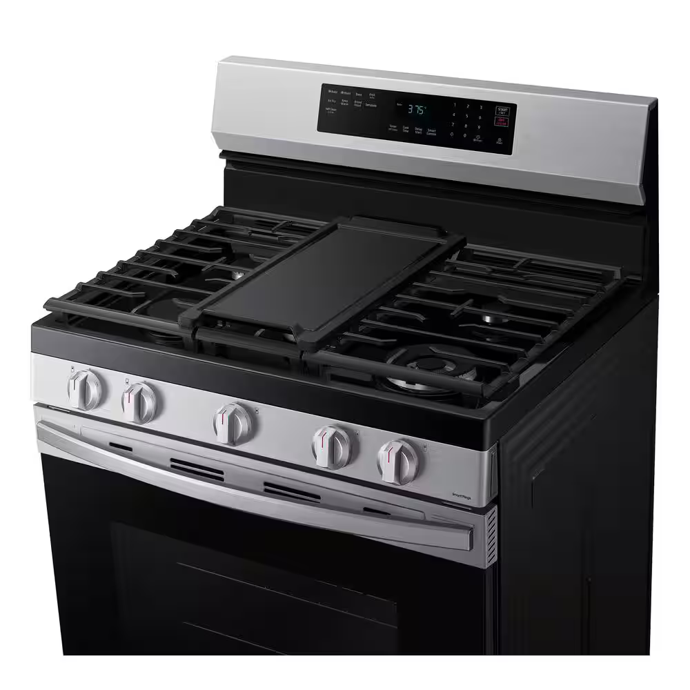 6.0 cu. ft. Smart Freestanding Gas Range with No-Preheat Air Fry & Convection in Stainless Steel, NX60A6511SS/AA, MSRP: $1,149.00, - FINAL: