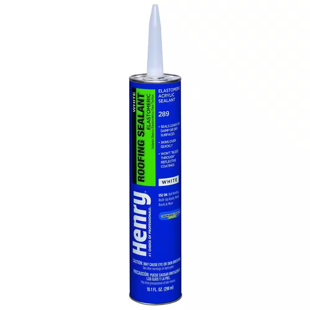 Henry 289 Elastomeric White Roofing Sealant Caulk 10.1 oz., HE289004, MSRP/Retail: $6.98 Special